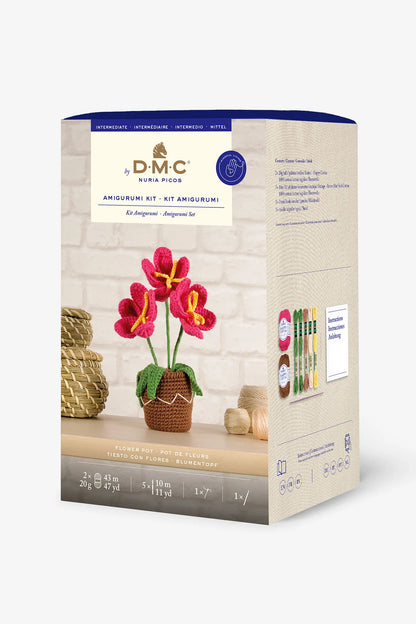 Kit amigurumi "Tiesto de flores" By Nuria Picos