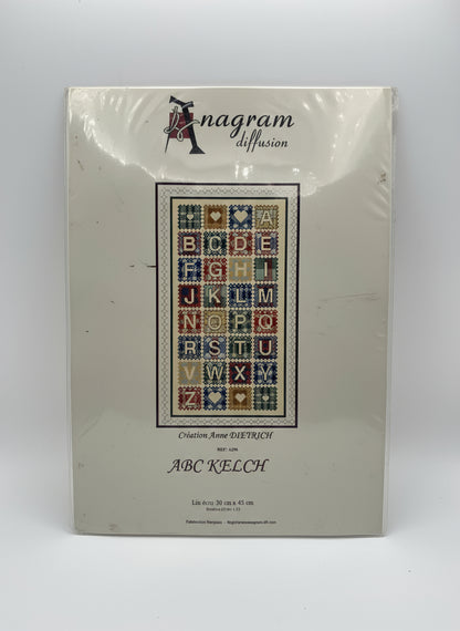 Kit de Punto de cruz Anagram Diffusion - 30x45cm - "ABC Kelch" - hilos incluidos