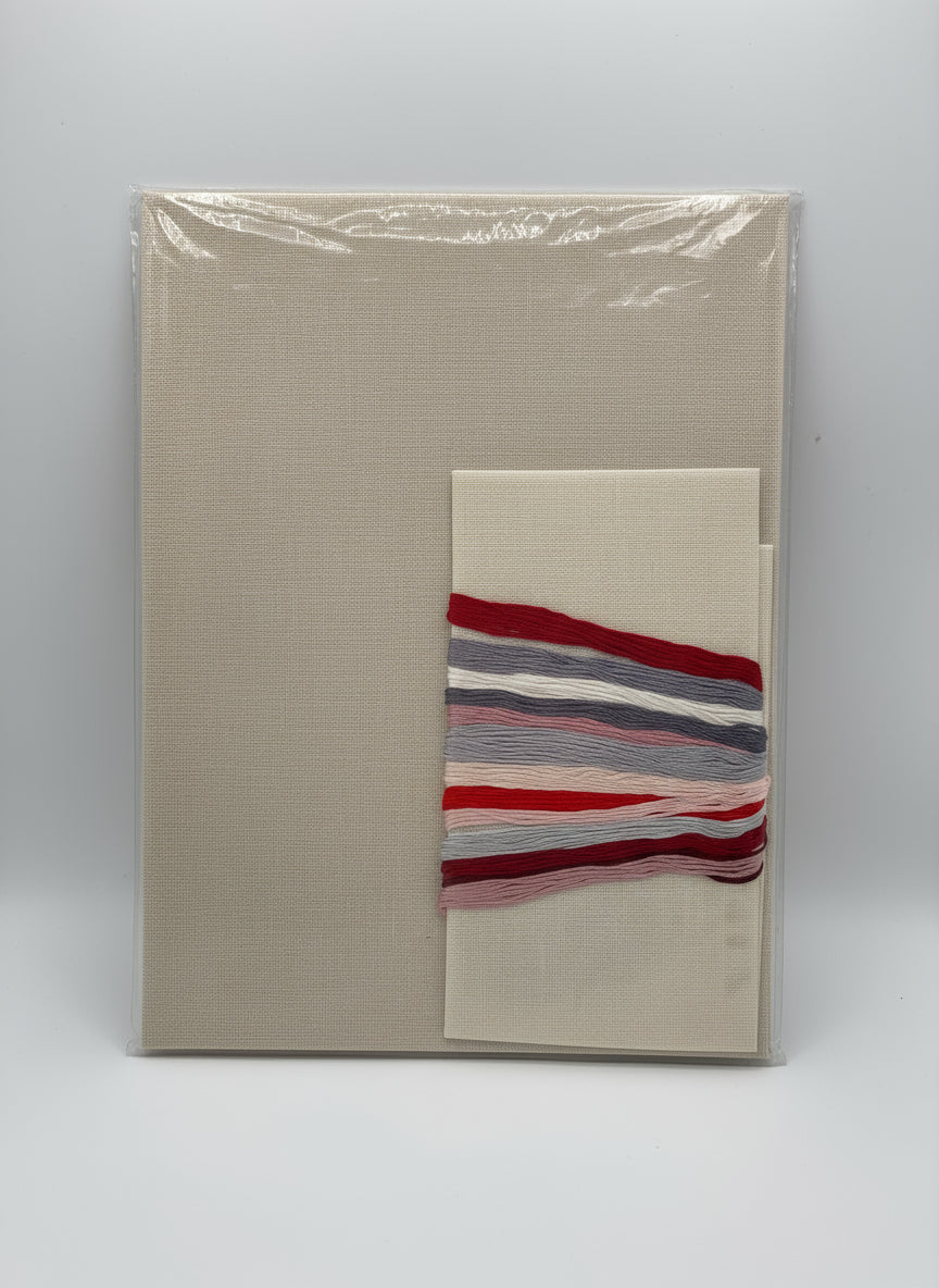 Kit de Punto de cruz Anagram Diffusion - 35x30cm - "Noeud rouge" - hilos incluidos