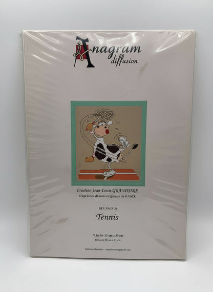 Kit de Punto de cruz Anagram Diffusion - 35x35cm - "Tennis" - hilos incluidos