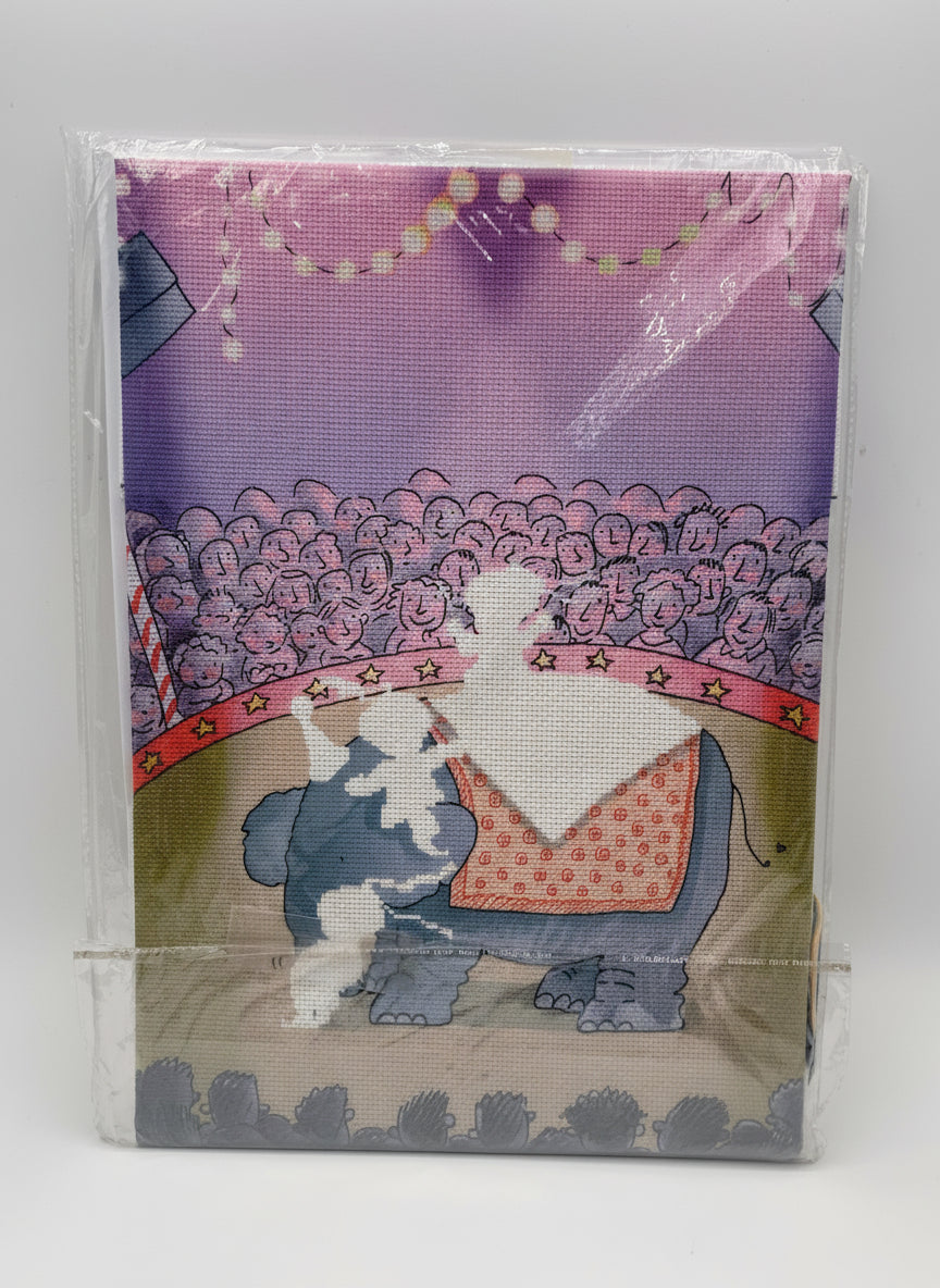 Kit de Punto de cruz Cromosoma - 40x40cm - "Las tres mellizas" - hilos incluidos