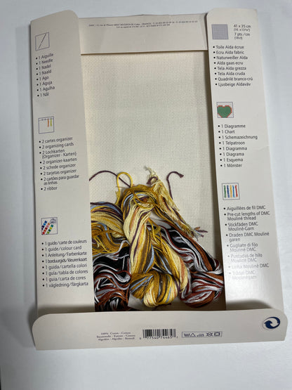 Kit de punto de cruz DMC - 32x26cm - "Instrumentos de música" - hilos incluidos