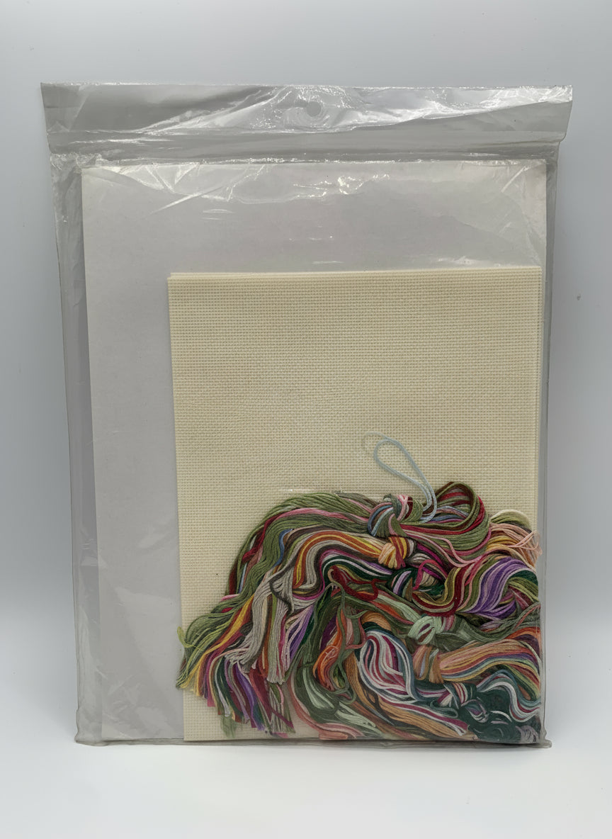 Kit de Punto de cruz Janlynn - 17,8x12,7cm - "En el jardín" - hilos incluidos
