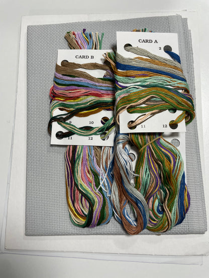 Kit de punto de cruz Janlynn - 35,6x25,4 cm - "Amigas para siempre"- hilos incluidos