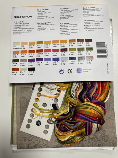 Kit de punto de cruz Royal Paris - 37x45,5cm - "L'automme" - hilos incluidos