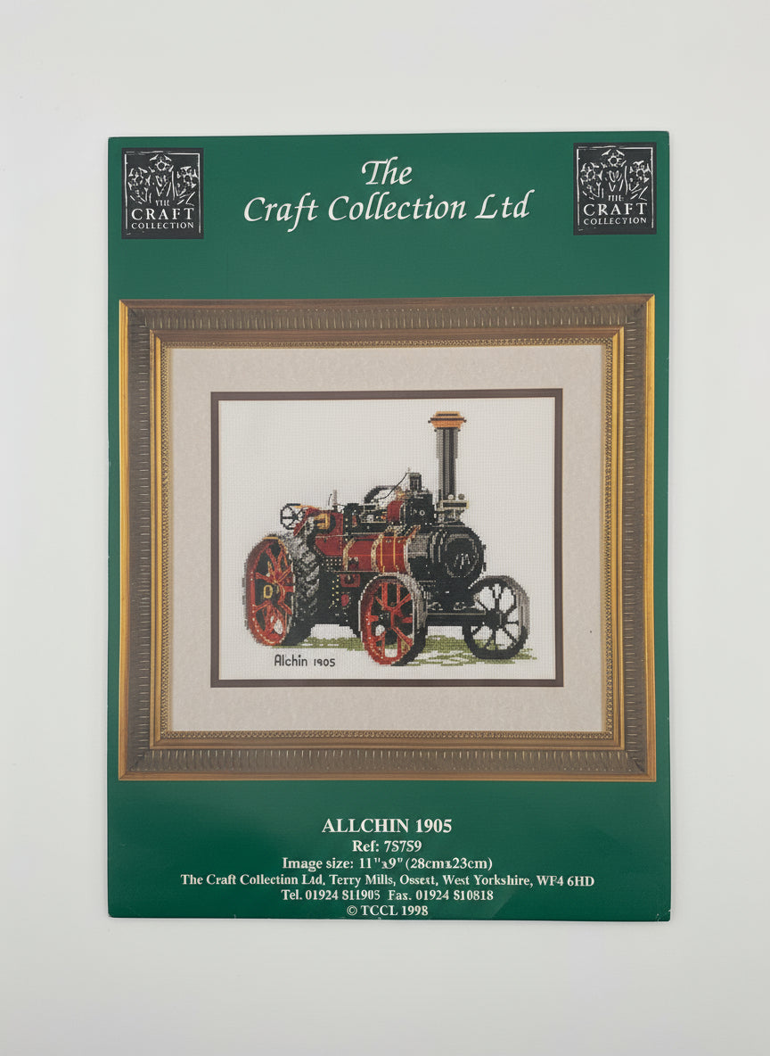 Kit de Punto de cruz The craft collection - 28x23cm - "Allchin 1905" - hilos incluidos