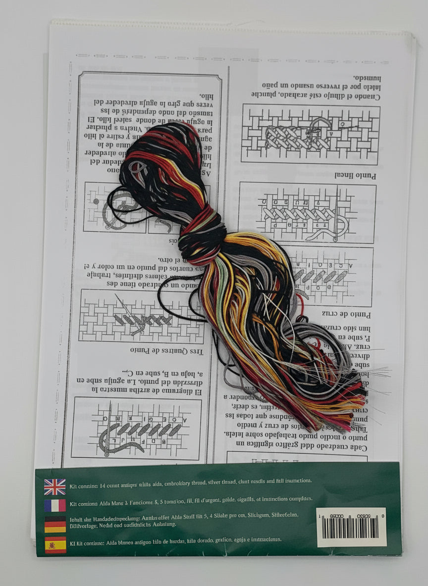 Kit de Punto de cruz The craft collection - 28x23cm - "Allchin 1905" - hilos incluidos