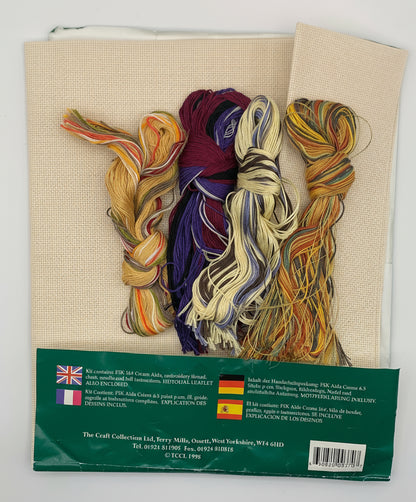 Kit de Punto de cruz The craft collection limited - 45x45cm - "Milennium sampler" - hilos incluidos