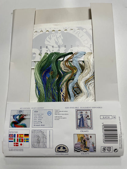 Kit de punto de cruz DMC - 33x40,5 cm - "La Vajilla" hilos incluidos