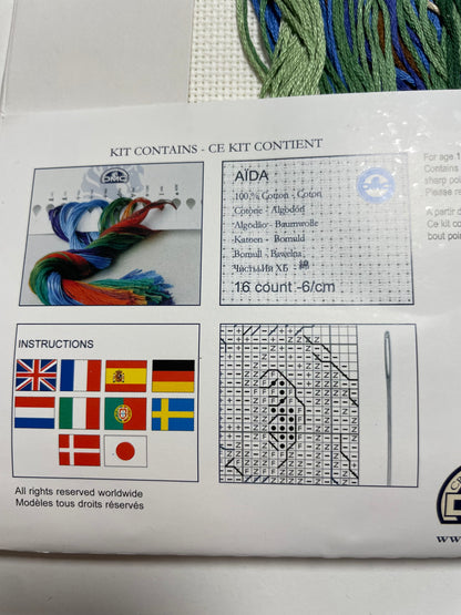 Kit de punto de cruz DMC - 33x40,5 cm - "La Vajilla" hilos incluidos