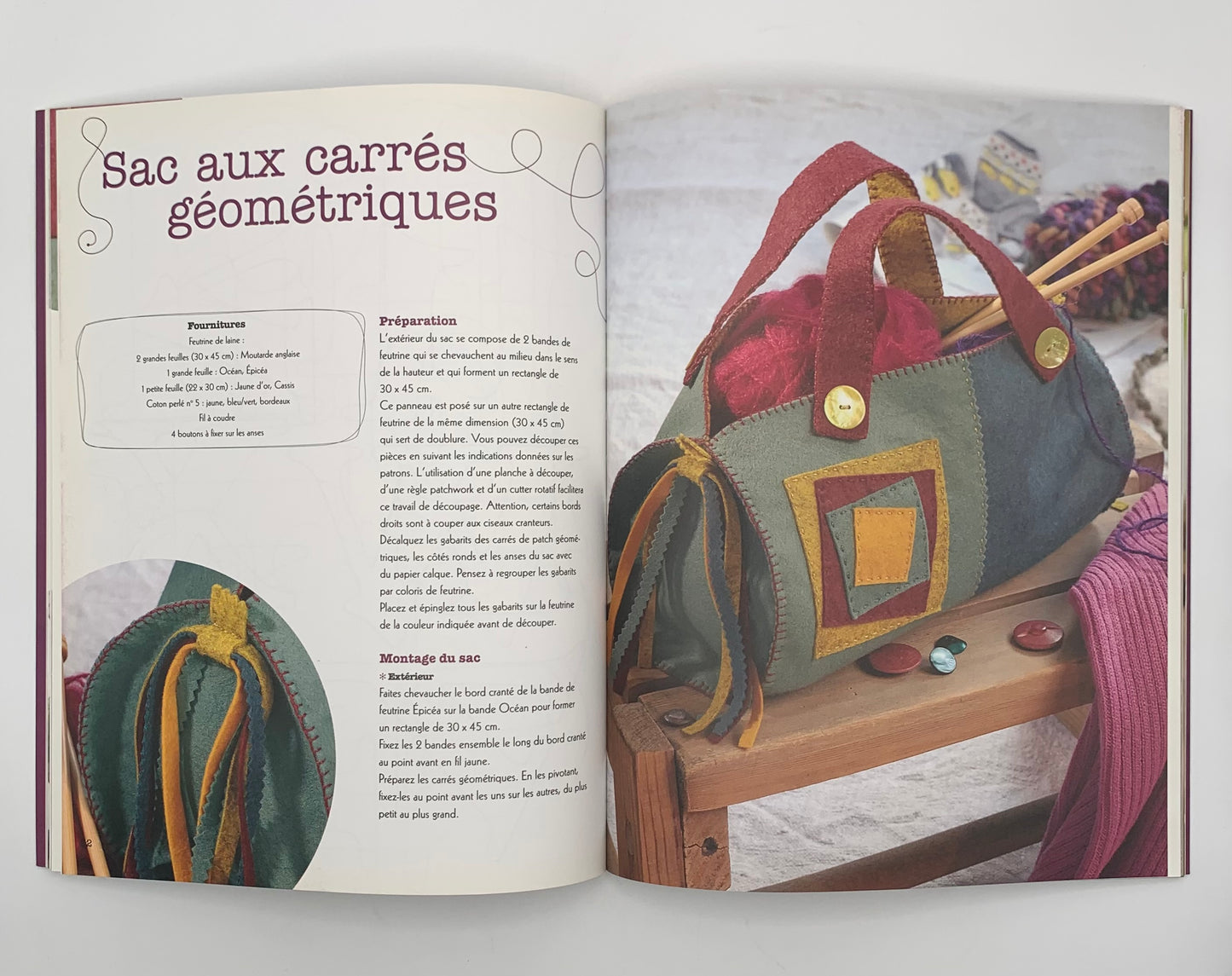 Libro "Déco & création en feutrine" By Marianne Byrne-Goarin (Idioma francés)