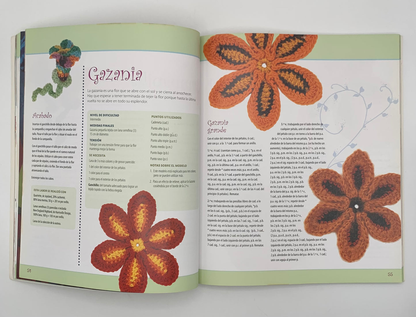 Libro "Flores de ganchillo" Suzann Thompson / DRAC