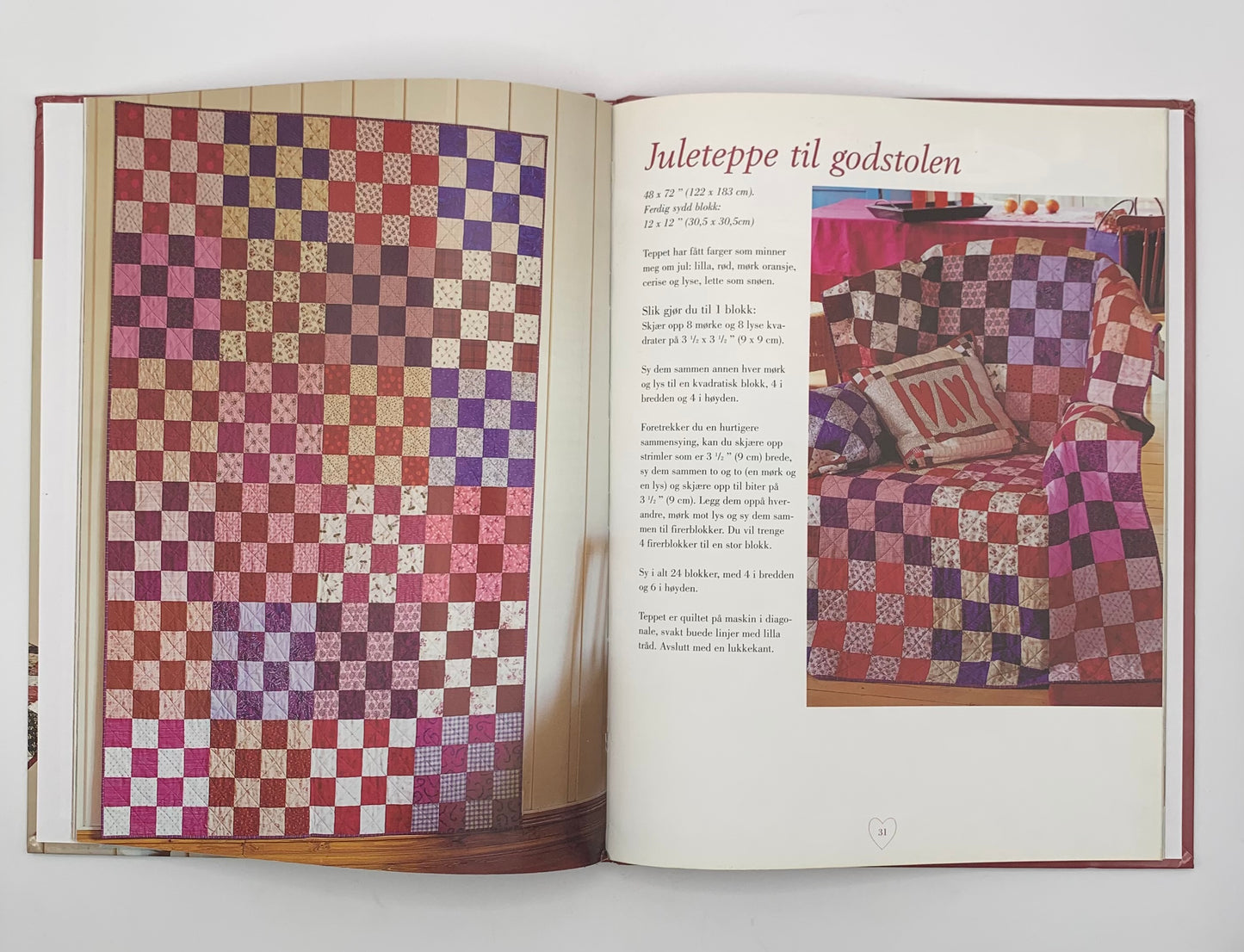 Libro "Julens lappebok" By Lise Bergene (El libro de patchwork de navidad) (Idioma noruego)