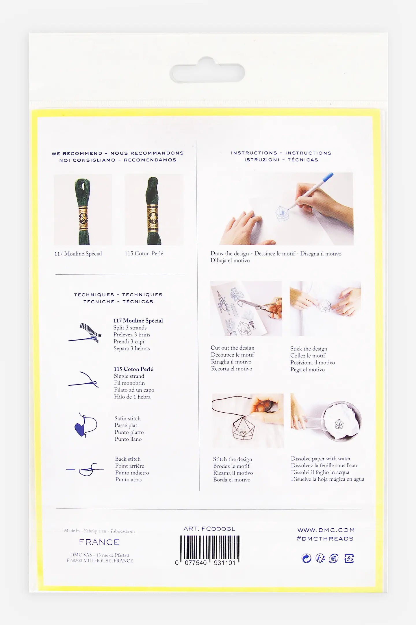 Magic Paper - Pack de dos hojas blancas A5 DMC