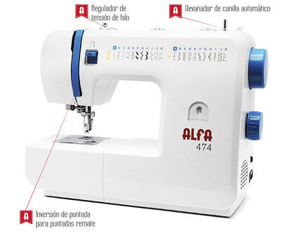 Máquina de coser doméstica Alfa 474