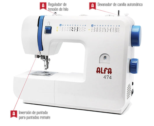 Máquina de coser doméstica Alfa 474