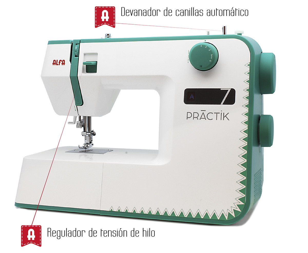 Máquina de coser doméstica Alfa Practik 7