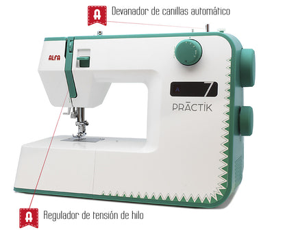 Máquina de coser doméstica Alfa Practik 7