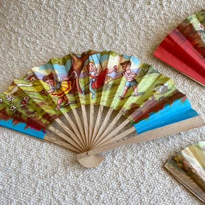 OFERTA 3x1 - Pack 3 abanicos vintage infantiles
