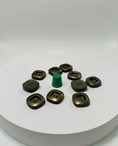 Pack 10 botones vintage color oro viejo