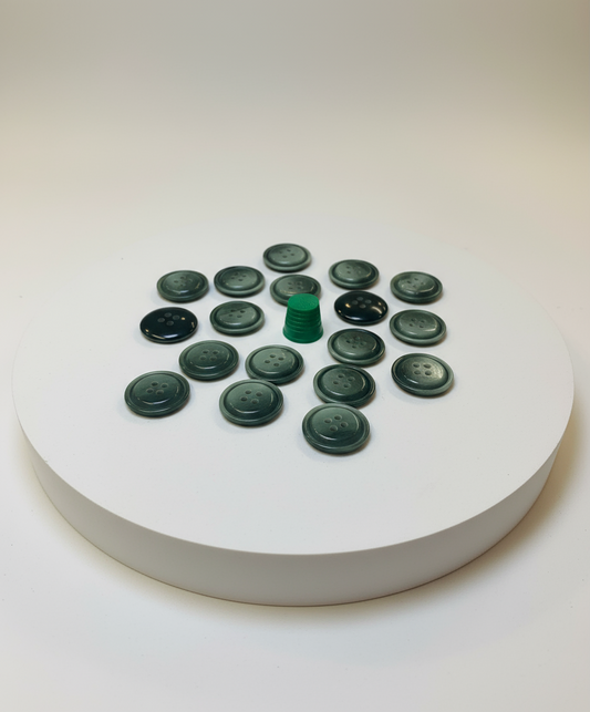 Pack 18 botones vintage color verde y negro