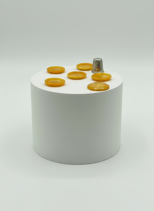 Pack 6 botones vintage color amarillo