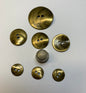 Pack 7 botones vintage de metal dorados