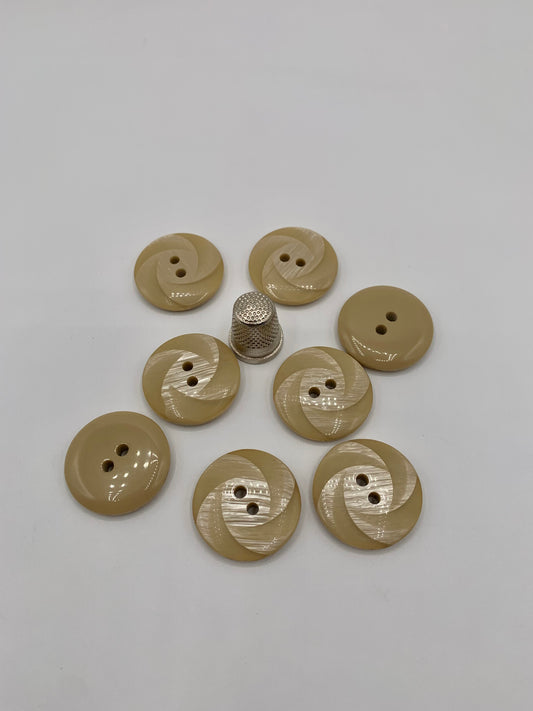 Pack 8 botones de pasta color beige