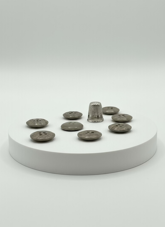 Pack 8 botones de pasta color grisáceo