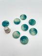Pack 8 botones vintage de pasta en tonos azules