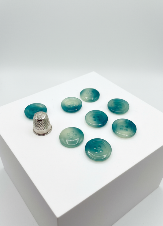 Pack 8 botones vintage de pasta en tonos azules