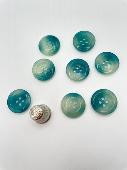 Pack 8 botones vintage de pasta en tonos azules