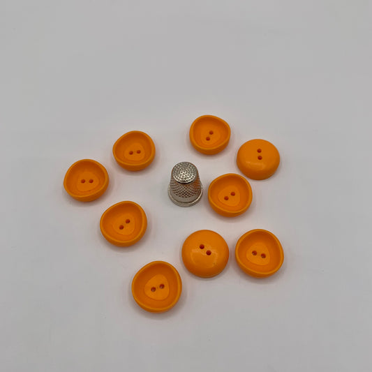 Pack 9 botones de pasta color naranja