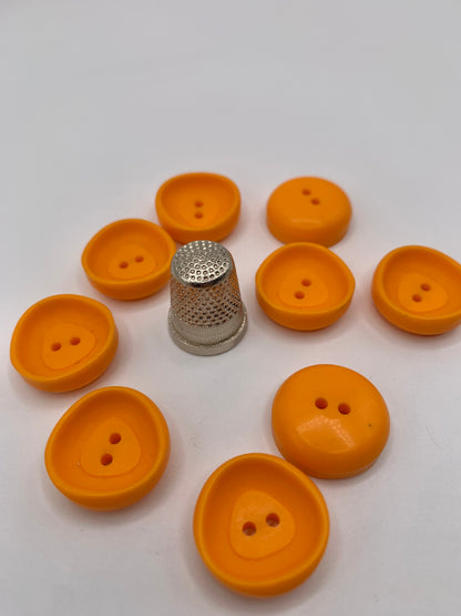 Pack 9 botones de pasta color naranja