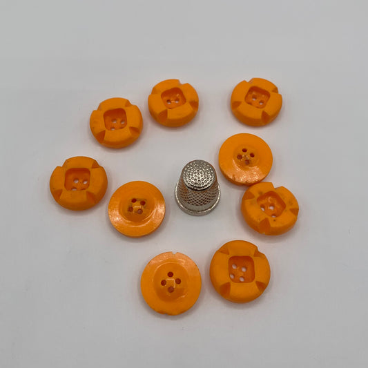 Pack 9 botones de pasta color naranja