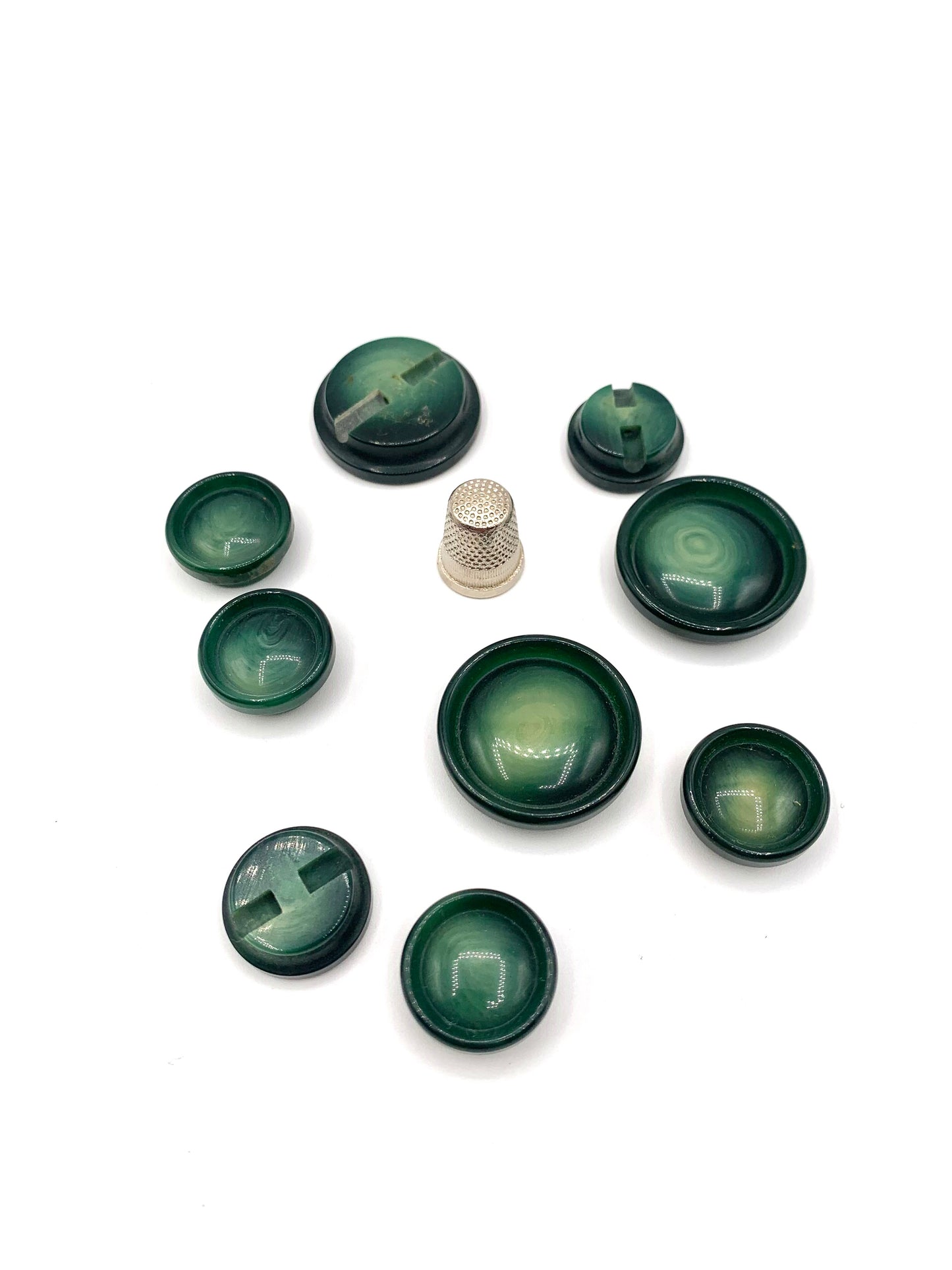 Pack 9 botones de pasta color verde