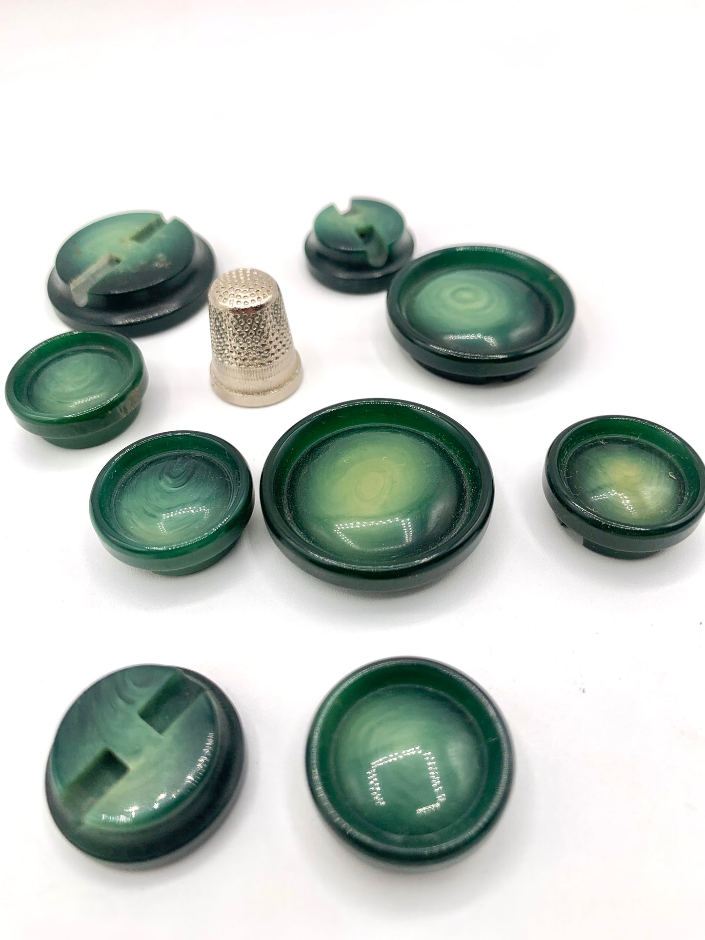 Pack 9 botones de pasta color verde
