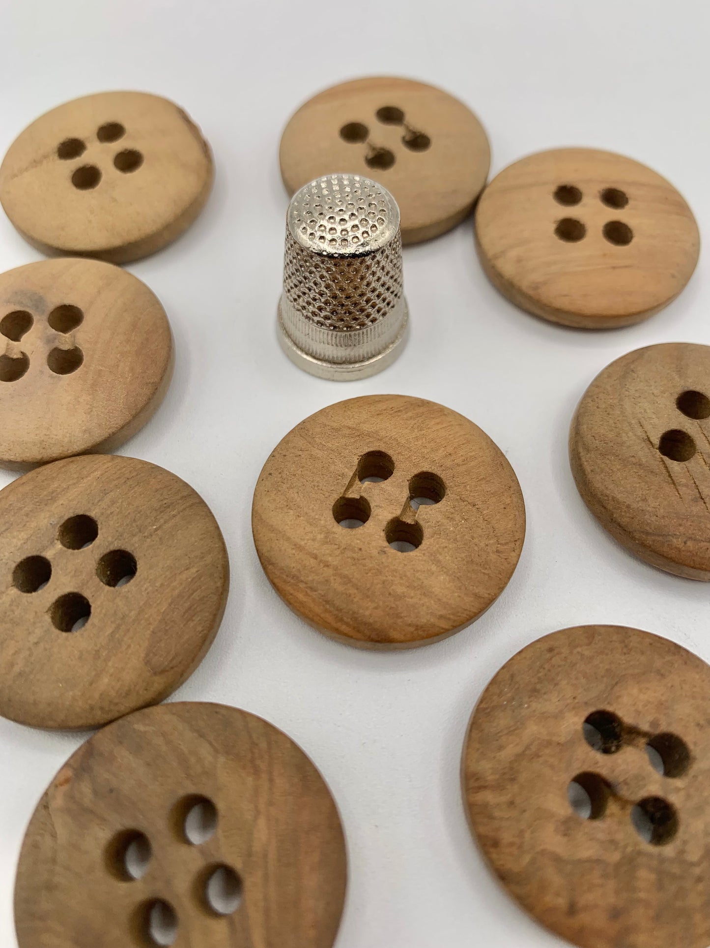 Pack 9 botones vintage de madera