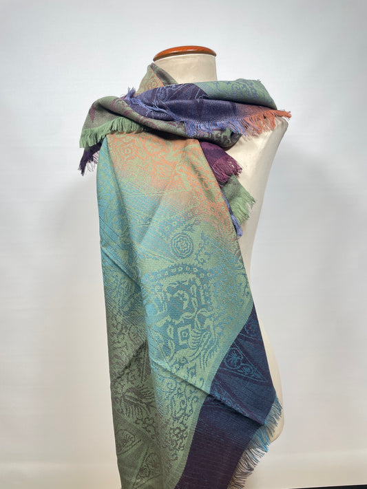 Pañoleta vintage italiana años 70 multicolor