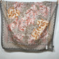 Pañuelo vintage italiano años 70 color gris, salmón y ocre
