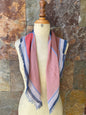Pañuelo vintage italiano en colores azul, marrón y salmón