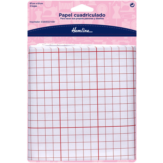 Papel cuadriculado para patrones 87x61cm HEMLINE