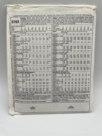 Patrón vintage original americano de faldas