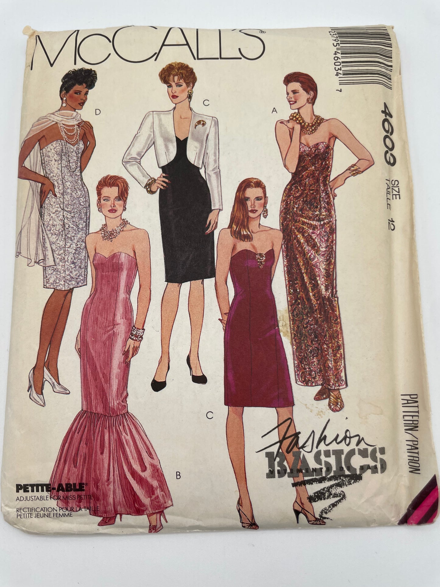 Patrón vintage original americano de vestido de gala
