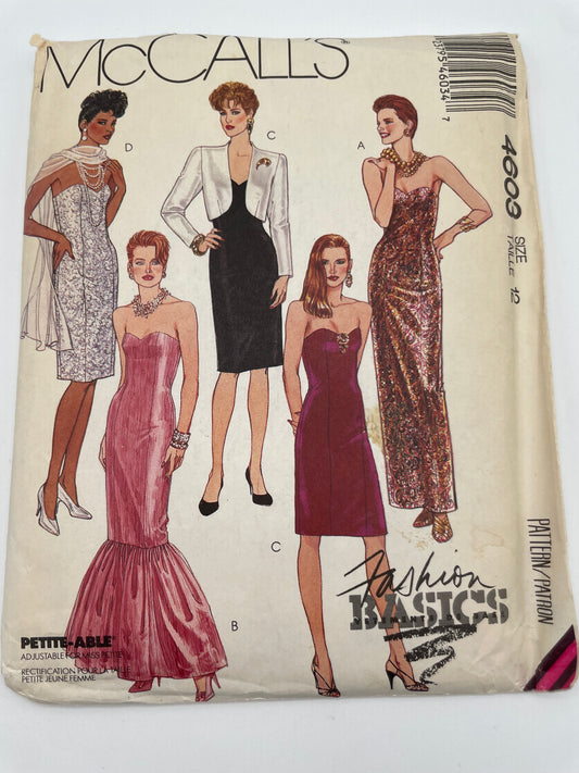 Patrón vintage original americano de vestido de gala