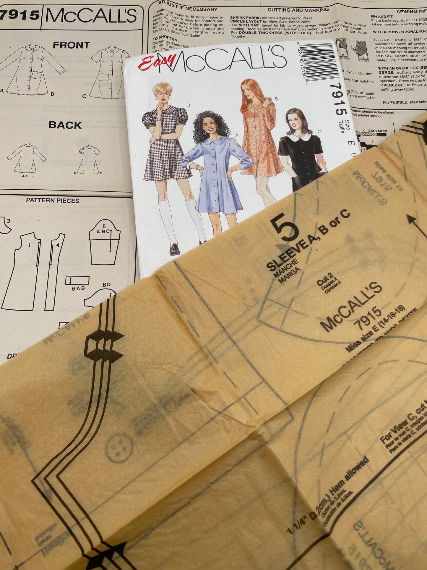 Patrón vintage original americano de vestido