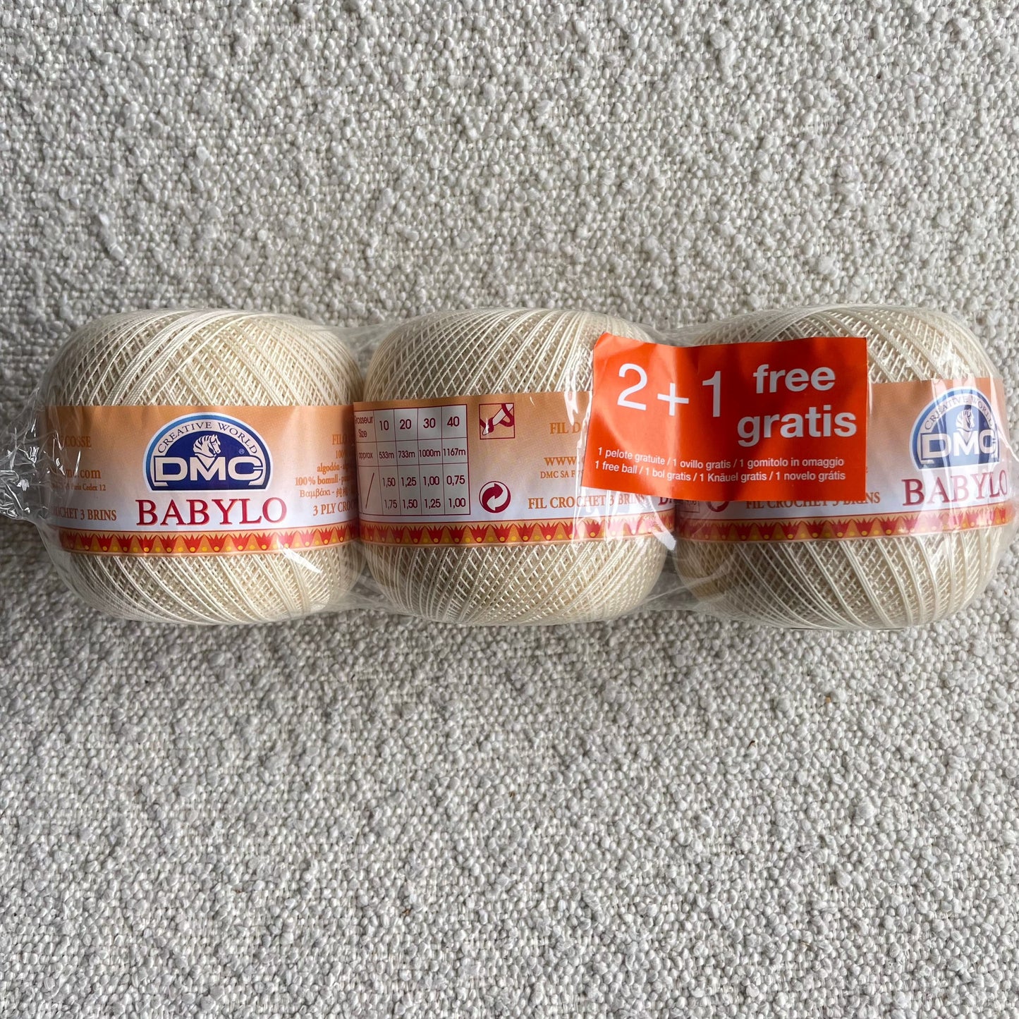 OFERTÓN "Perlé BABYLO 100gr DMC" Llévate 1 gratis y además un descuento