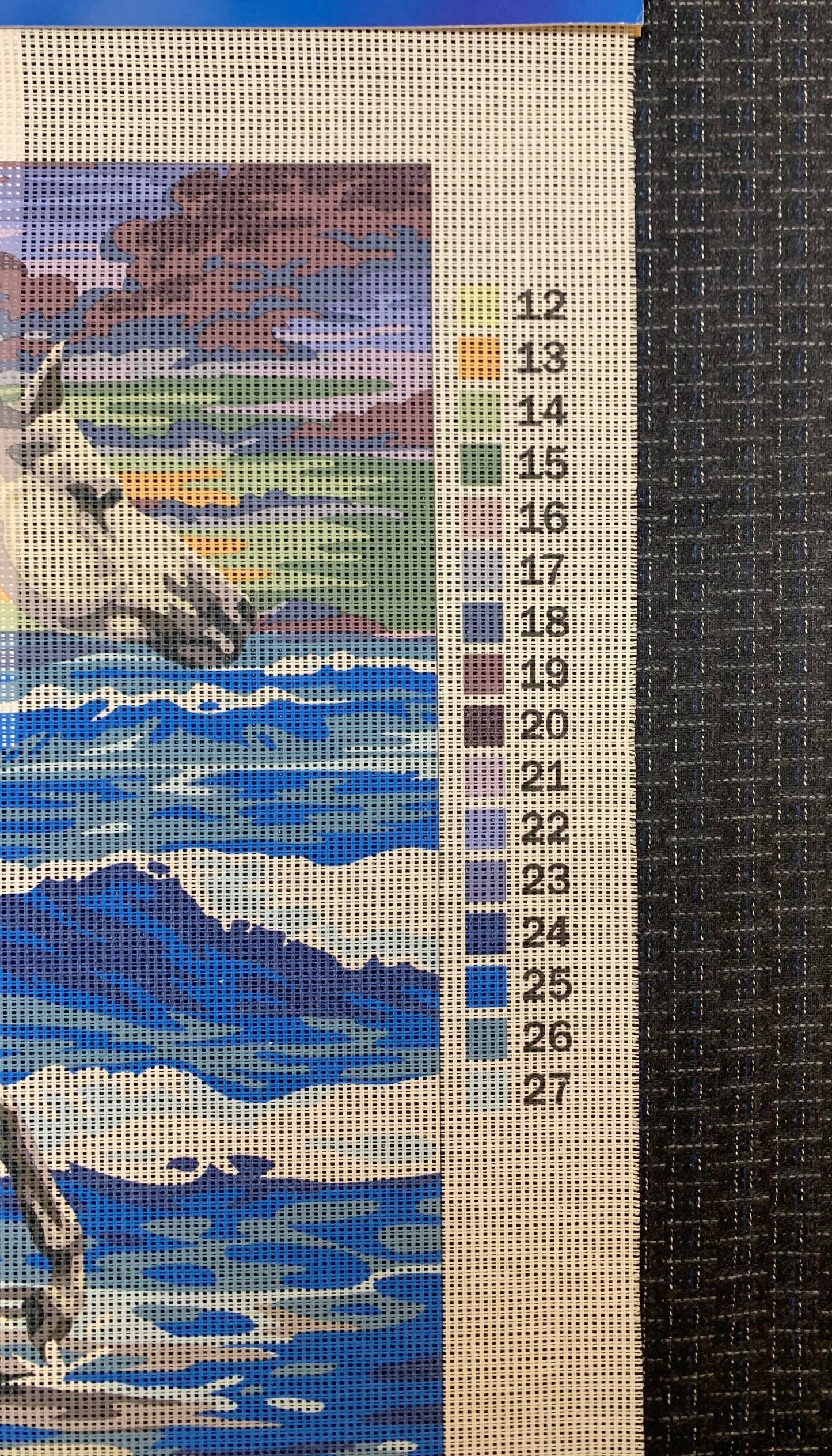 Petit point: "Chevaux au crépuscule" DMC - CON HILOS