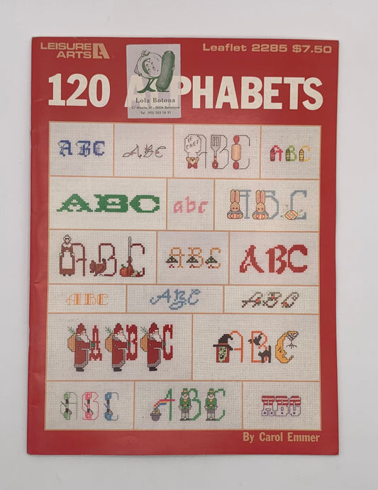 Plantilla "120 alphabets" By Carol Emmer / 1992 Leisure Arts