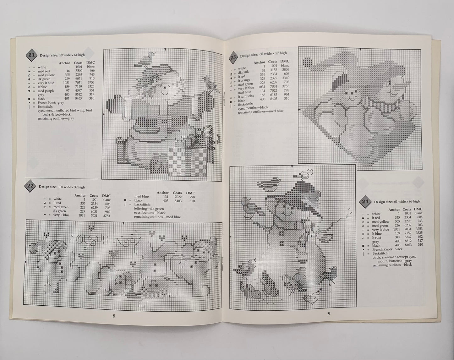 Plantilla "50 snowmen" By Linda Gillum 1996 (Idioma inglés)